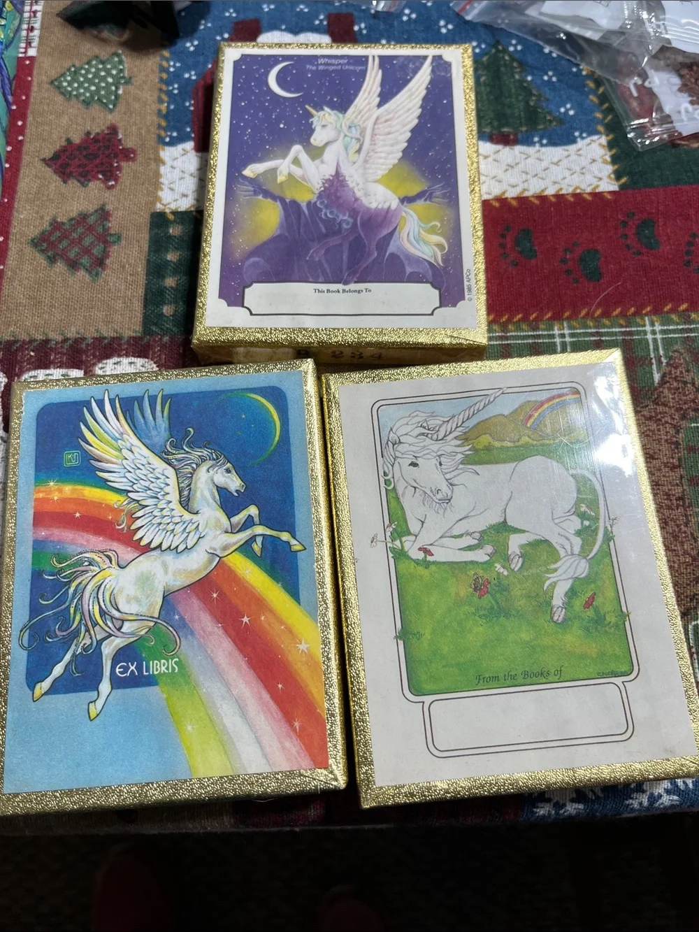 Unicorn Bookplates / Ex Libris Labels - bundle of 3